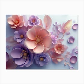 3d Flower Design 1 Canvas Print