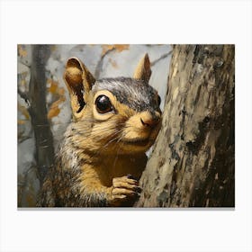 Squirrel In The Woods 3 Canvas Print