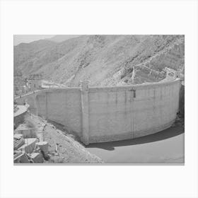 Untitled Photo, Possibly Related To Roosevelt Dam Showing Small Amount Of Impounded Water Because Of Canvas Print