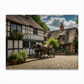 Old English Village Canvas Print