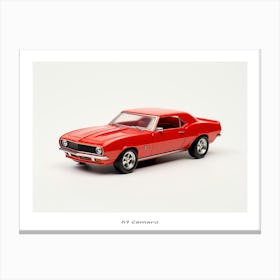 Toy Car 67 Camaro Red Poster Canvas Print