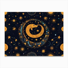 Zodiac Background Canvas Print