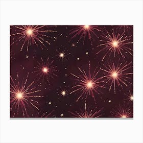 Abstract Image Of Fireworks Exploding In A Night Sky, Creating A Vibrant And Dynamic Display Canvas Print