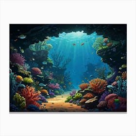 Underwater Scene 1 Canvas Print