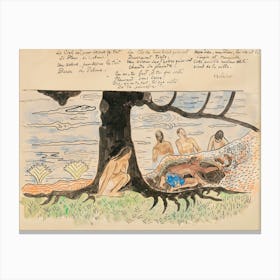 Tahitians Fishing (ca. 1891–1893), Paul Gauguin Canvas Print