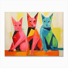 Three Cats 25 Canvas Print