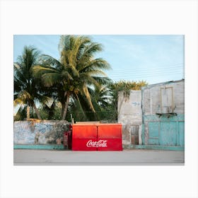 Cola Soda Stand In Mexico Rio Lagartos Canvas Print