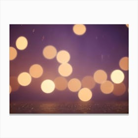 Abstract Image Of A Blurred Background With A Scattering Of Golden, Round Lights 2 Canvas Print