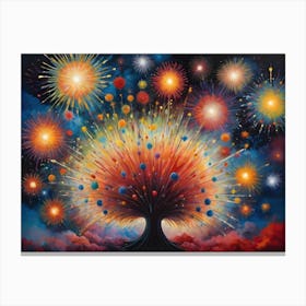 Firework Tree Canvas Print