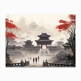 Beijing, Chinese Painting Canvas Print