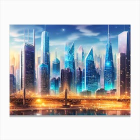 Futuristic Cityscape 20 Canvas Print