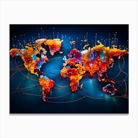 Connected Planet Canvas Print