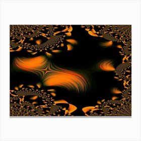 Abstract Fractal Orange Pattern 1 Canvas Print