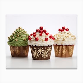 Christmas Cupcakes Canvas Print