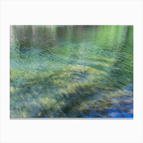 Blue-green summer dream by the lake Canvas Print