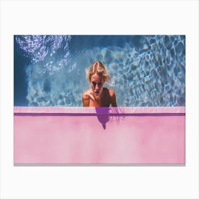 Sexy Woman In Pool Canvas Print