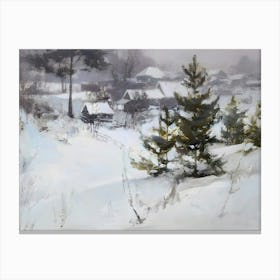 Winter Village Canvas Print