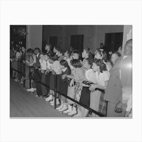 Crowds Watching Rollerskating Exhibition, Chicago, Illinois By Russell Lee Canvas Print