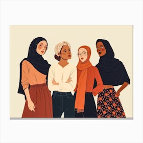 Muslim Women Canvas Print