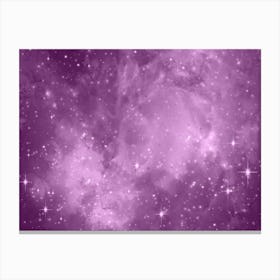 Plum Shade Galaxy Space Background Canvas Print