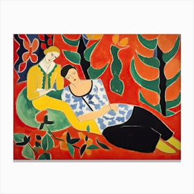People Chilling Matisse Style Canvas Print
