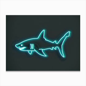 Neon Sign Inspired Shark 7 Canvas Print