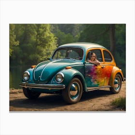 Default 1972 Volkswagen Beetle Surpasses Ford Model T As The 0 Canvas Print