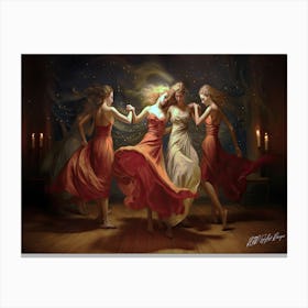Sisters Celebrate - Happy Dancers Canvas Print