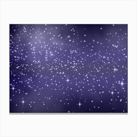 Royal Blue Shade Tone Shining Star Background Canvas Print