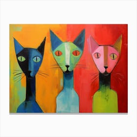 Three Cats 5 Canvas Print