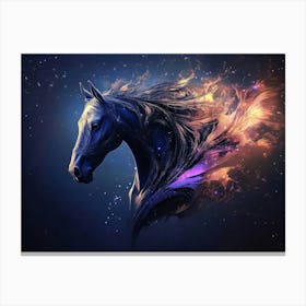 Horse Abstract Magical Animal Background with Mare Stallion 1 Canvas Print