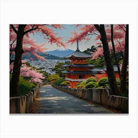 Cherry Blossoms In Kyoto Canvas Print