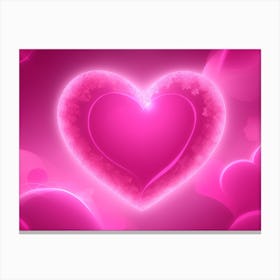 A Glowing Pink Heart Vibrant Horizontal Composition 86 Canvas Print