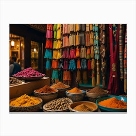 Spices In A Market Canvas Print