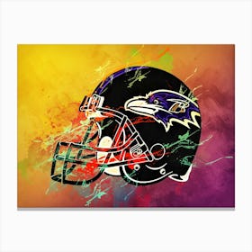 Baltimore Ravens Helmet Abstract Canvas Print