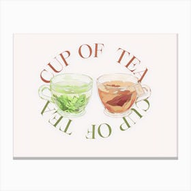 Cup Of Tea Artistic Tea Time Canvas Print