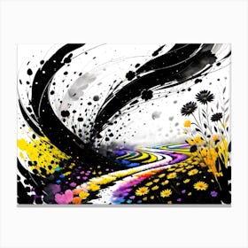 Black And Yellow Painting 2 Canvas Print