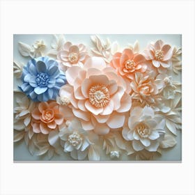 Paper Flower Wall Art 17 Canvas Print