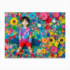 Flower boy Canvas Print