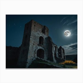 Castle At Night Canvas Print