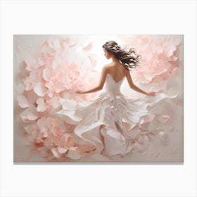 Girl In A White Dress 1 Canvas Print