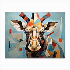 Geometric Giraffe Canvas Print