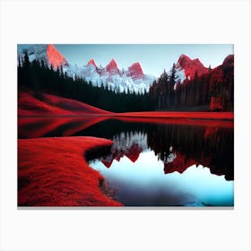 Red Mountain Lake Canvas Print