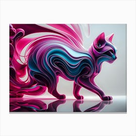 3d Cat 3 Canvas Print