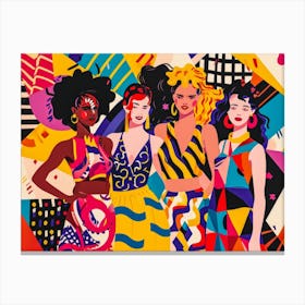 Women In Colorful Outfits 1 Canvas Print