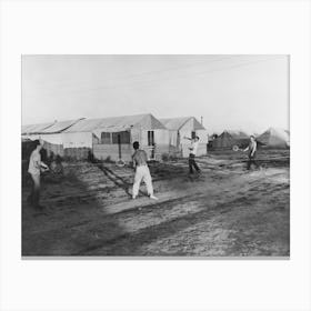 Nyssa, Oregon, Fsa (Farm Security Administration) Mobile Camp, Japanese Americans Play Badminton At The Cam Canvas Print