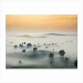 Misty Morning 4 Canvas Print