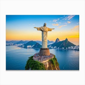 Christ The Redeemer Statue In Rio 1 Canvas Print