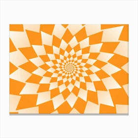 Abstract Orange Geometric Background Wallpaper Canvas Print