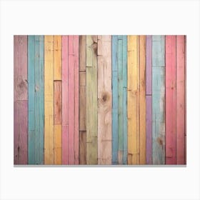 Colorful Wood Planks 4 Canvas Print